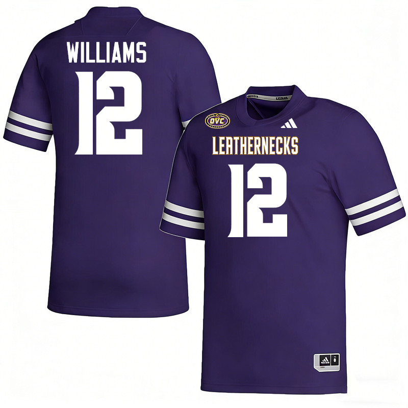 Western Illinois Leathernecks #12 Alex Williams College Football Jerseys,Uniforms-Purple